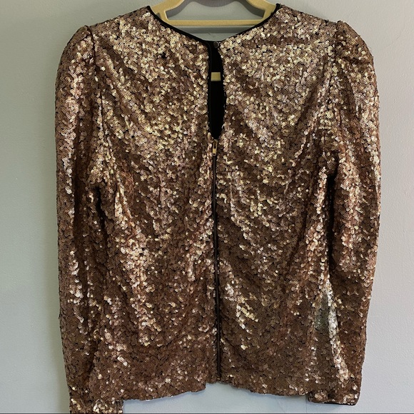 Nicole Miller Rose Gold Sequin Top - Picture 13 of 16